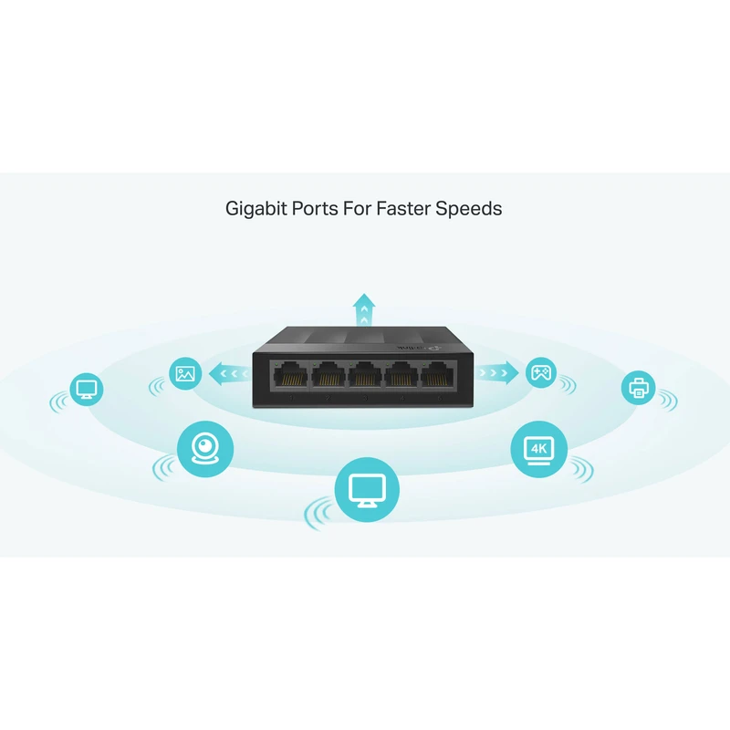 سوییچ 5 پورت گیگابیتی و دسکتاپ تی پی-لینک مدل LS1005G سوییچ 5 پورت گیگابیتی و دسکتاپ تی پی-لینک مدل LS1005G - تصویر 9