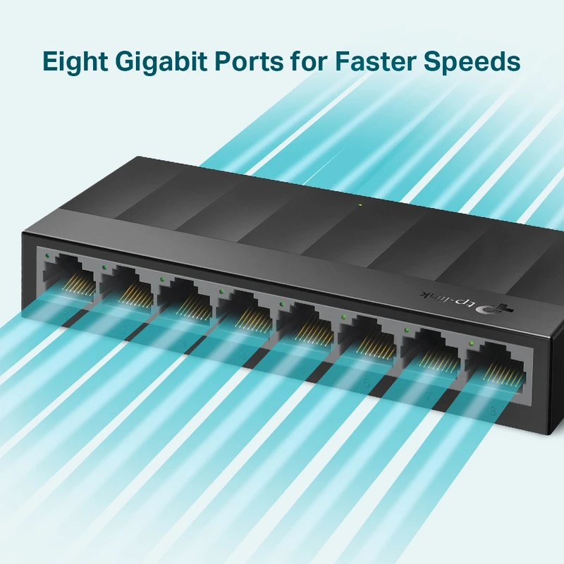 سوییچ 8 پورت گیگابیتی و دسکتاپ تی پی-لینک مدل LS1008G سوییچ 8 پورت گیگابیتی و دسکتاپ تی پی-لینک مدل LS1008G - تصویر 3